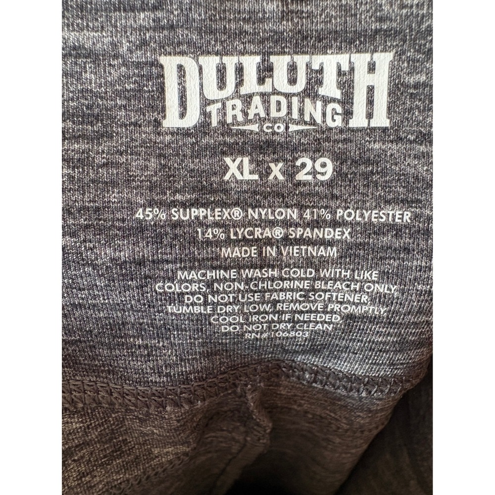 Duluth Trading Co Womens XL x 29 Gray Heathered Leggings Zipper Pocket - Picture 4 of 4
